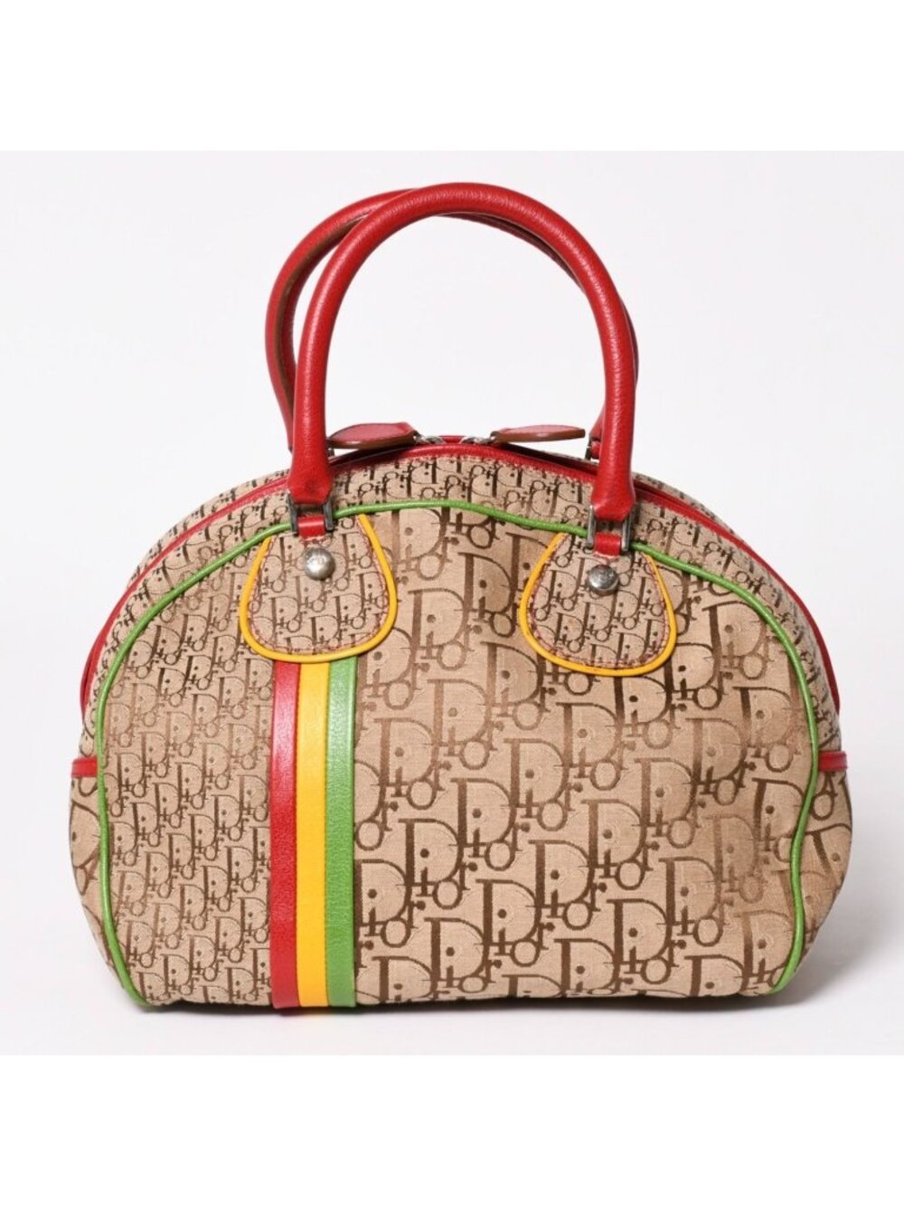 Dior Handbag Rasta Color Beige Trotter Galliano